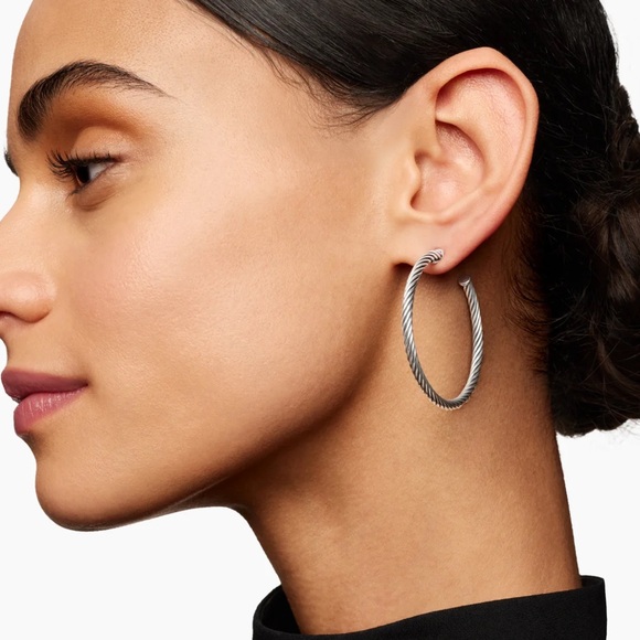 David Yurman Cable Hoop Earrings - Picture 2 of 4